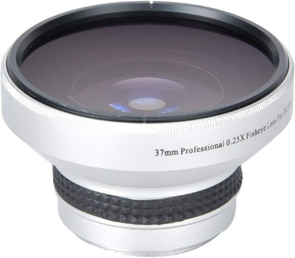 37mm Fisheye Lens Camcorder, 37 mm Fish Eye Lens 0.25X Super Fisheye Additional Lens for 37mm Caliber Camera Lenses
